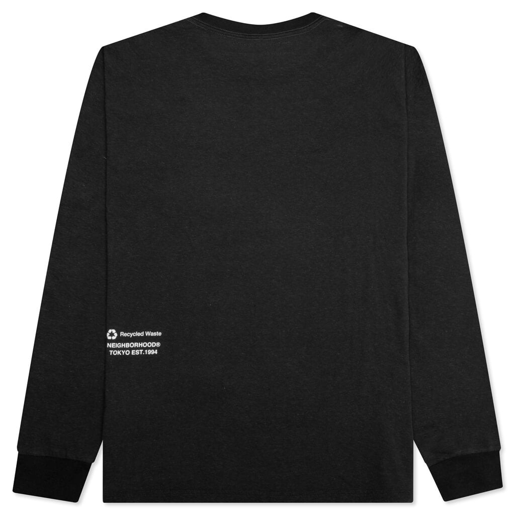 Logo Print Crewneck L/S - Black