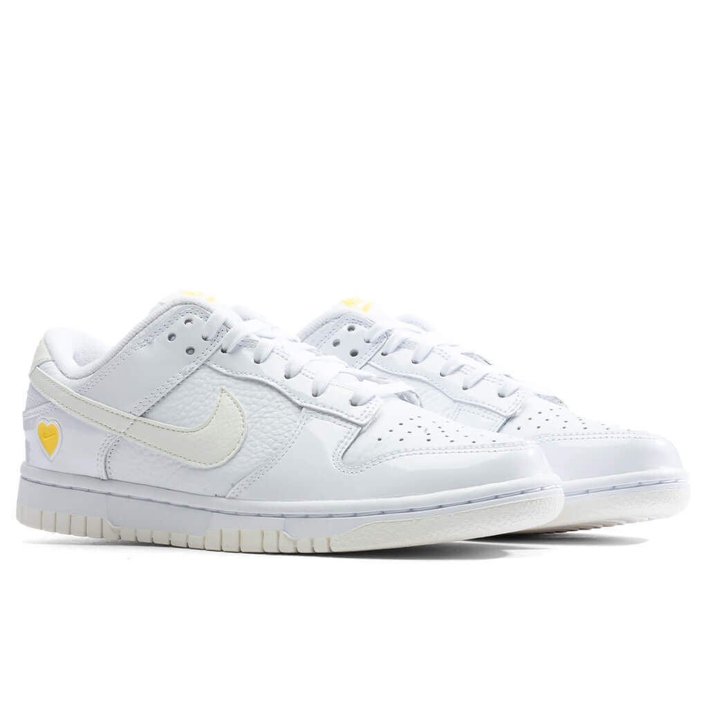 Nike Women's Dunk Low Yellow Heart - White/Optic Yellow – Feature