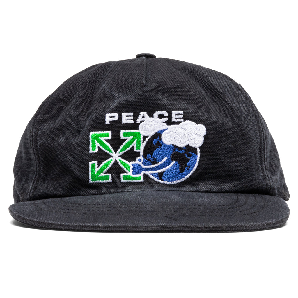 off white peace hat