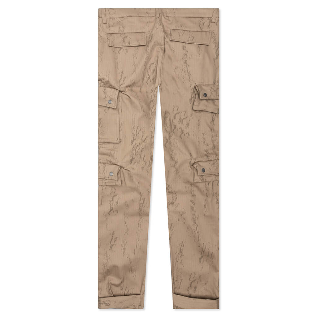 Cotton Herringbone Cargo Pants - Camo – Feature