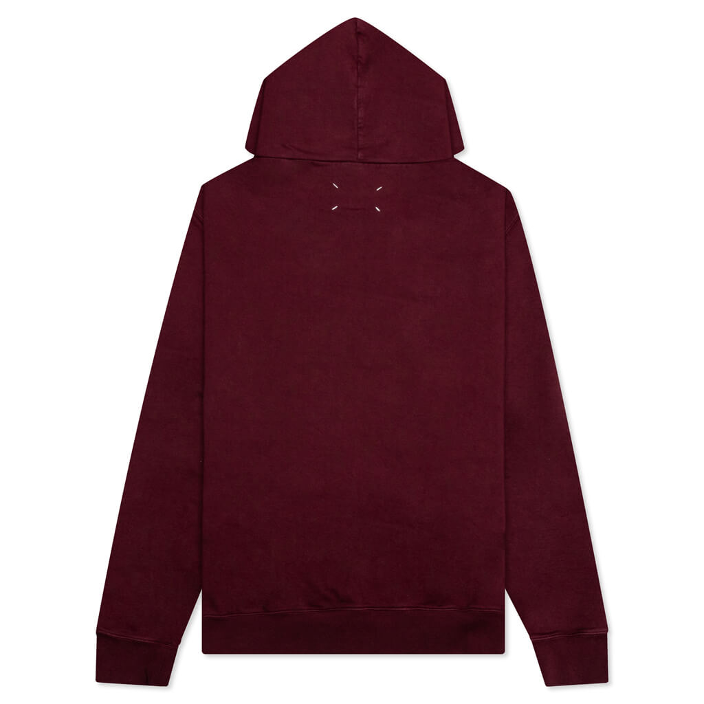 マルジェラ embroidered hoody パーカー 44 burgundy www.browhenna.it