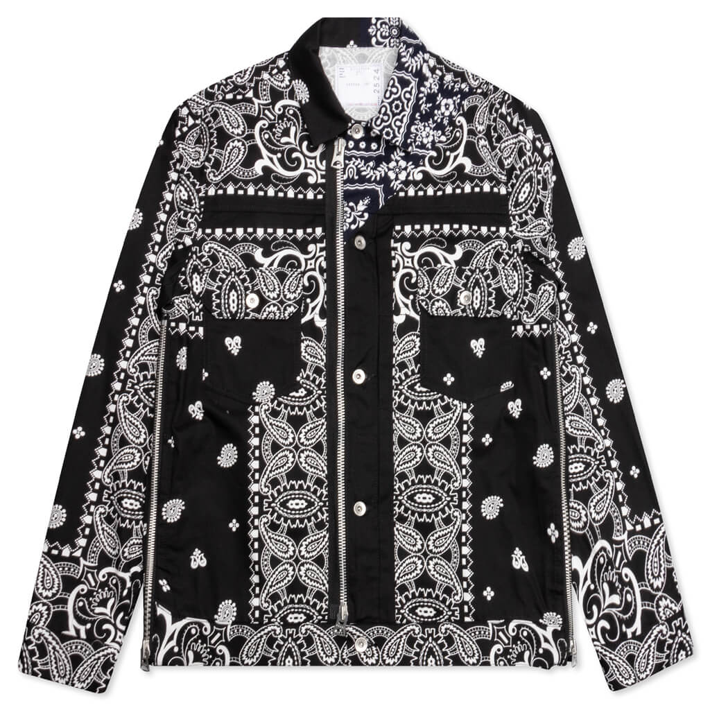 織り柄チェック sacai(サカイ) Archive Print Mix Jacket