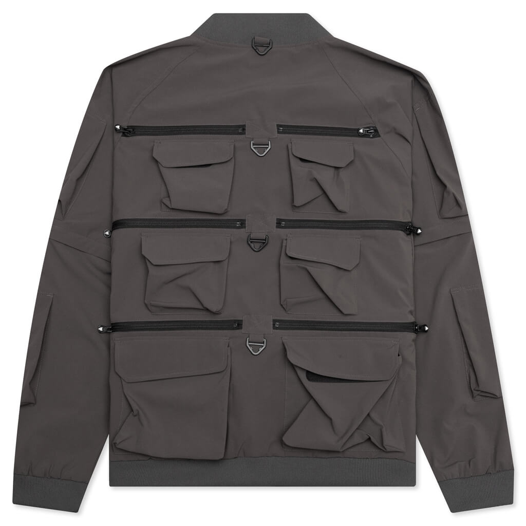 South2 West8 Multi-Pocket Zipped 2 Way Jacket - Charcoal