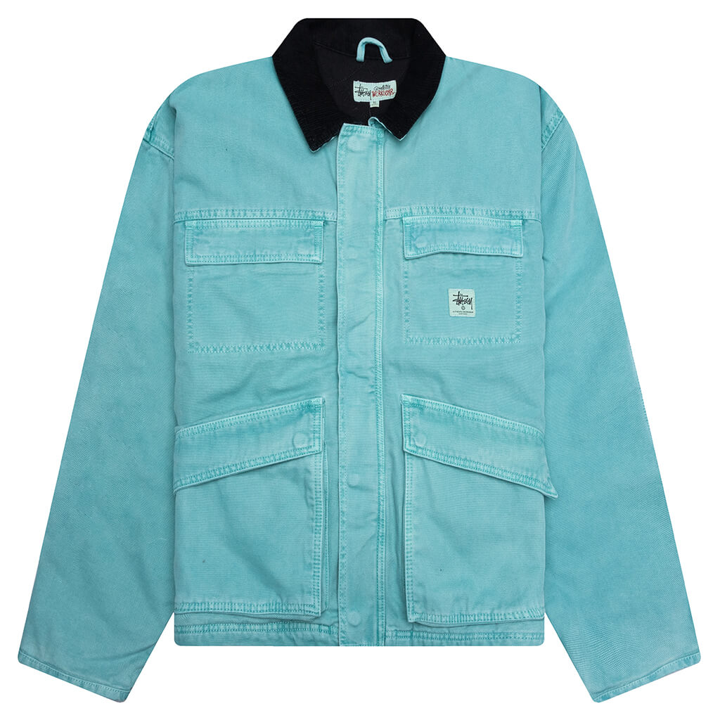 STUSSY washed canvas shop jacket 見つけた人ラッキー！ メンズ