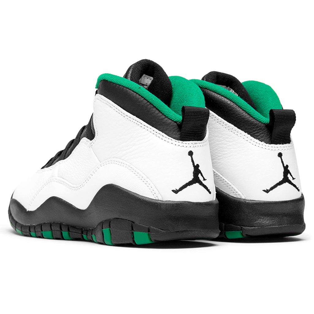 green and white jordans 10