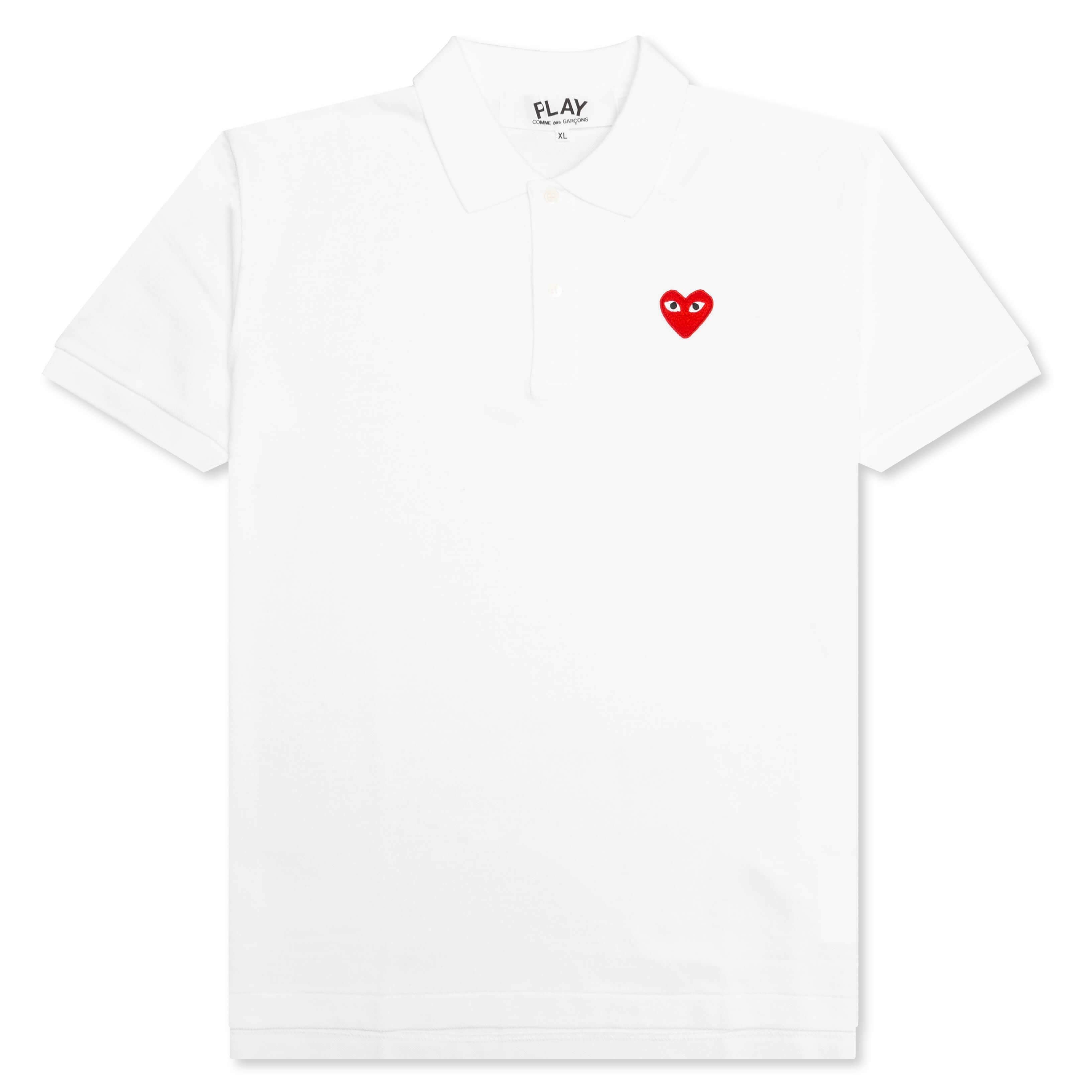 Walter Cunningham Airing digestion Comme des Garcons PLAY Polo Shirt - White – Feature