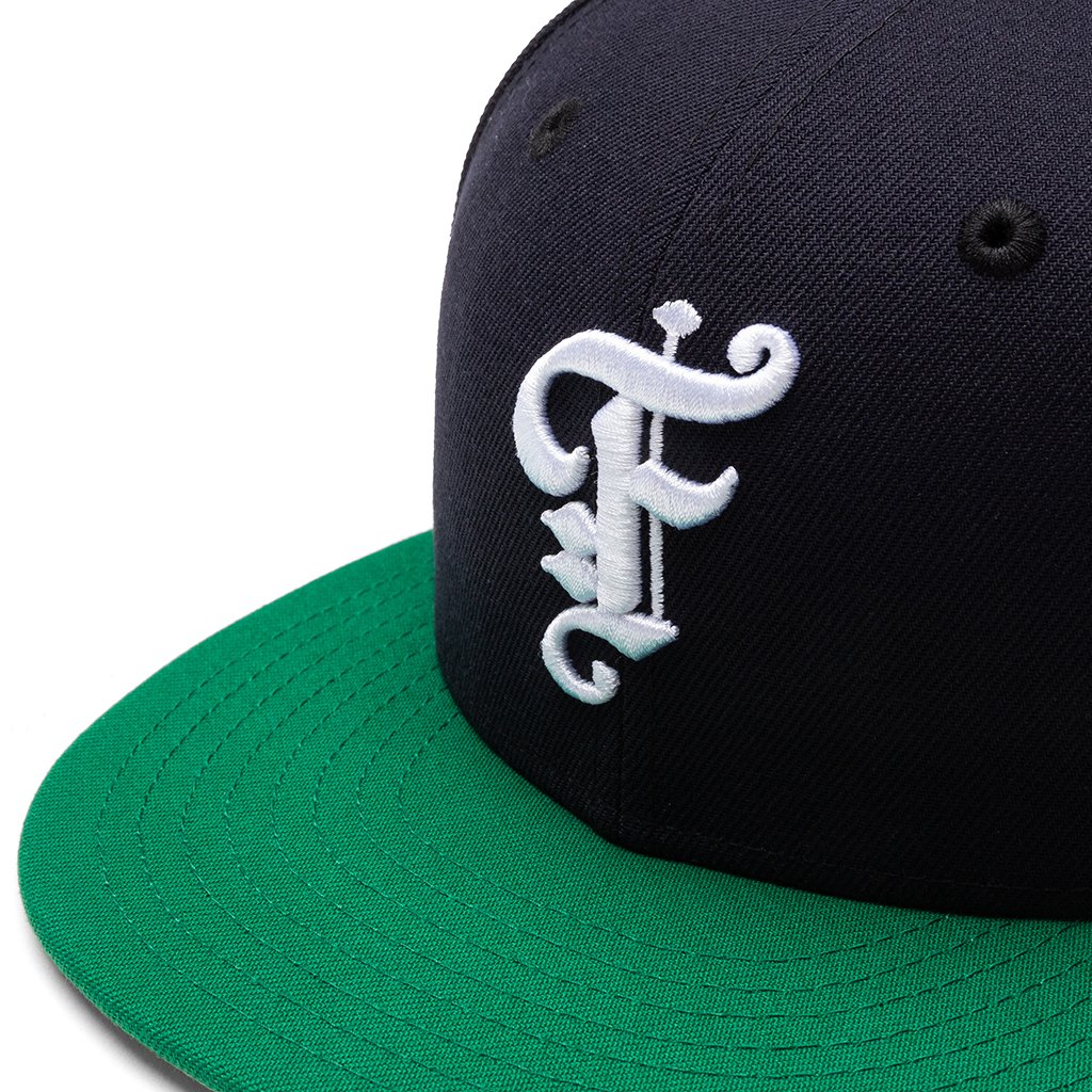 navy green fitted hat