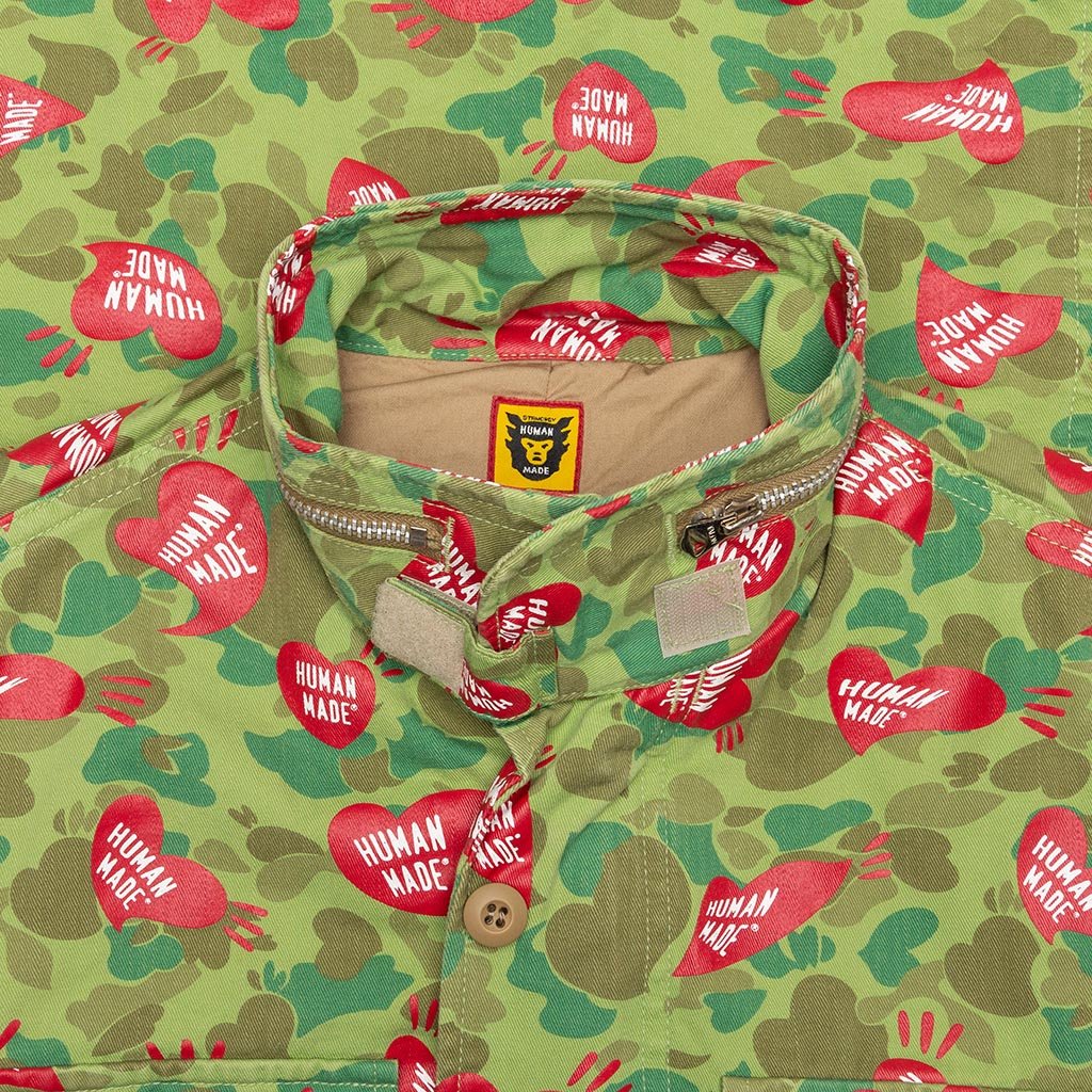 Human Made Heart Camo Field Jacket - Olive Drab – Feature