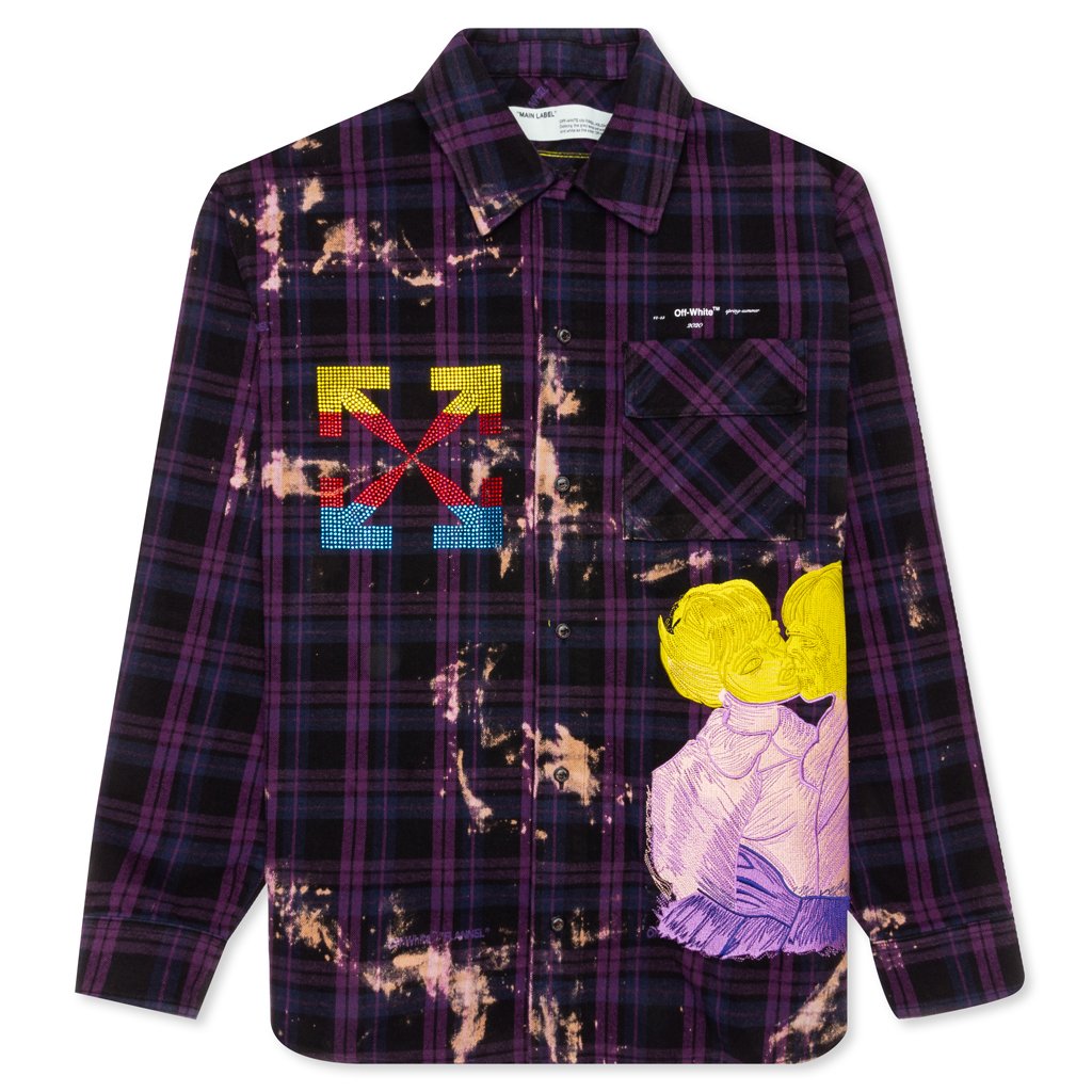 Ev Flannel Check Shirt - Violet/Multi