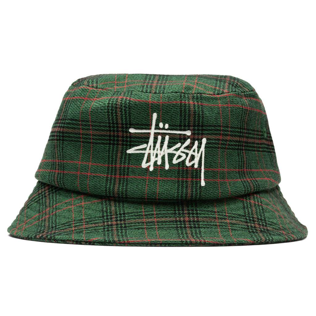 NEW ARRIVAL STUSSY CHECK バケットハット ブラック ecousarecycling.com