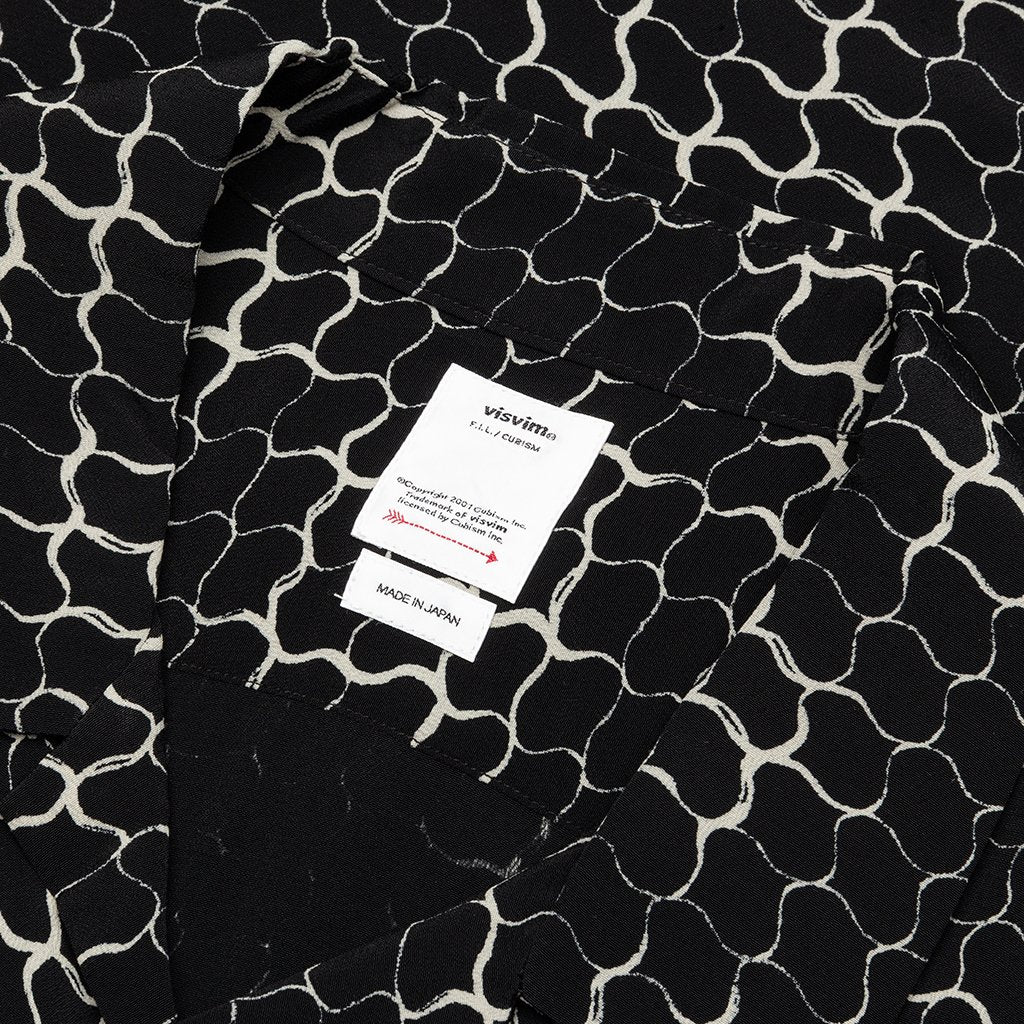 Visvim Free Edge Shirt S/S Lattice - Black