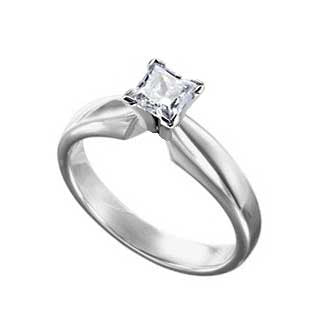Diamond Ring 1/2 Carat Princess Cut 
