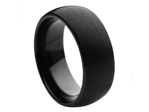 Mens wedding rings black tungsten