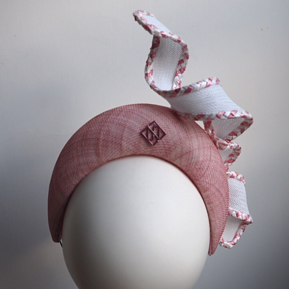 Candy Crown - Pink & White Crown headpiece - NOELEEN MILLINERY HONG KONG