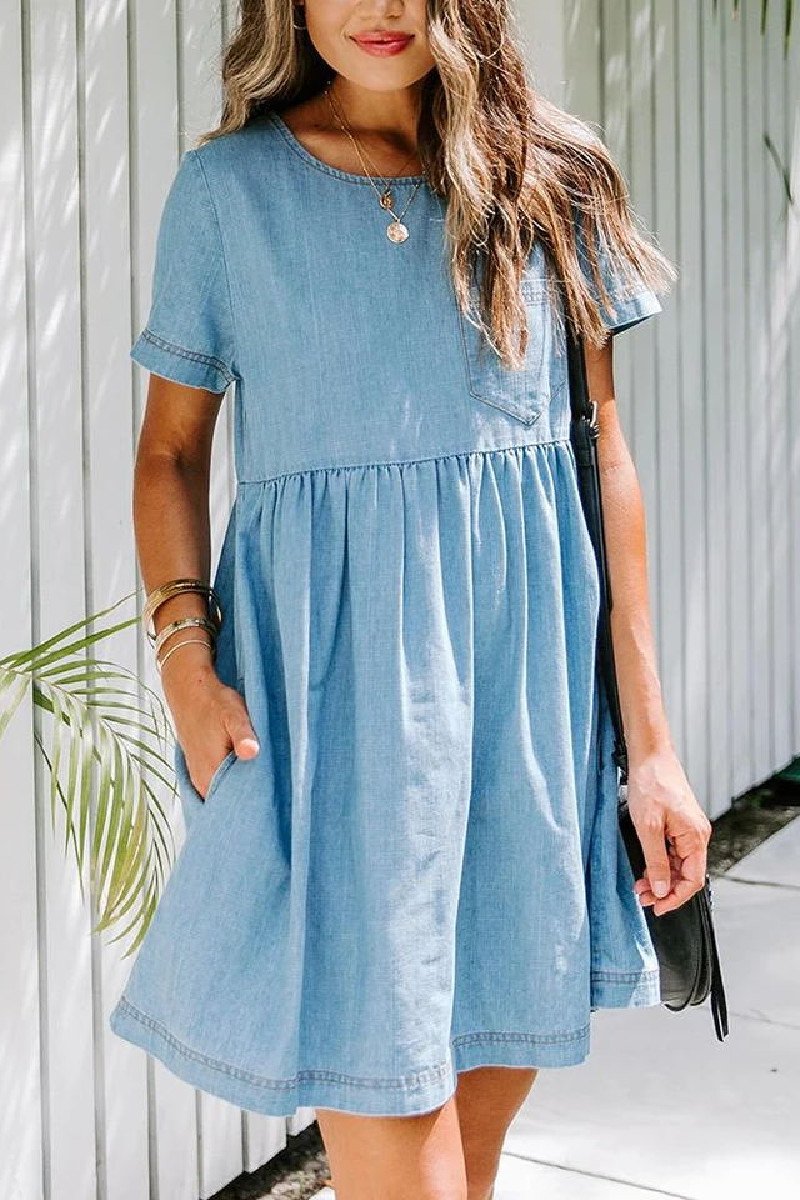 babydoll denim dress