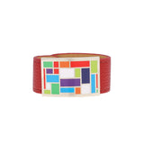 Multicolor Square Snap Bracelet