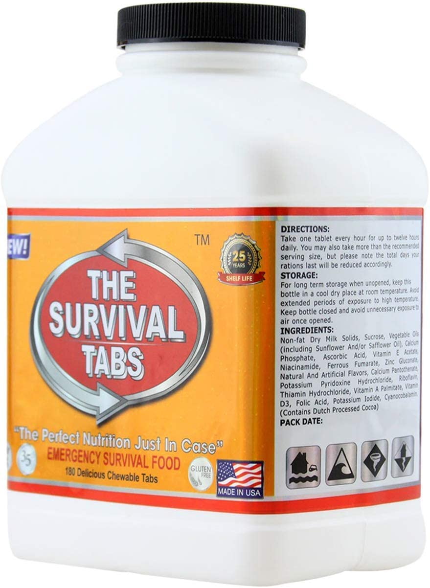 Ultimate Preparedness Pack - 4 Month Emergency Food Supply no gluten and gmo strawberry 8 bottles x 180 tabs