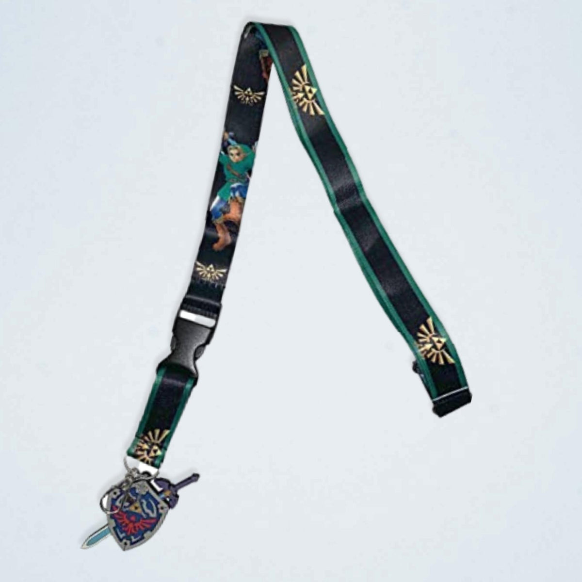 The Legend of Zelda Wingcrest Link Neck Lanyard ID Badge Holder Keychain Sword 