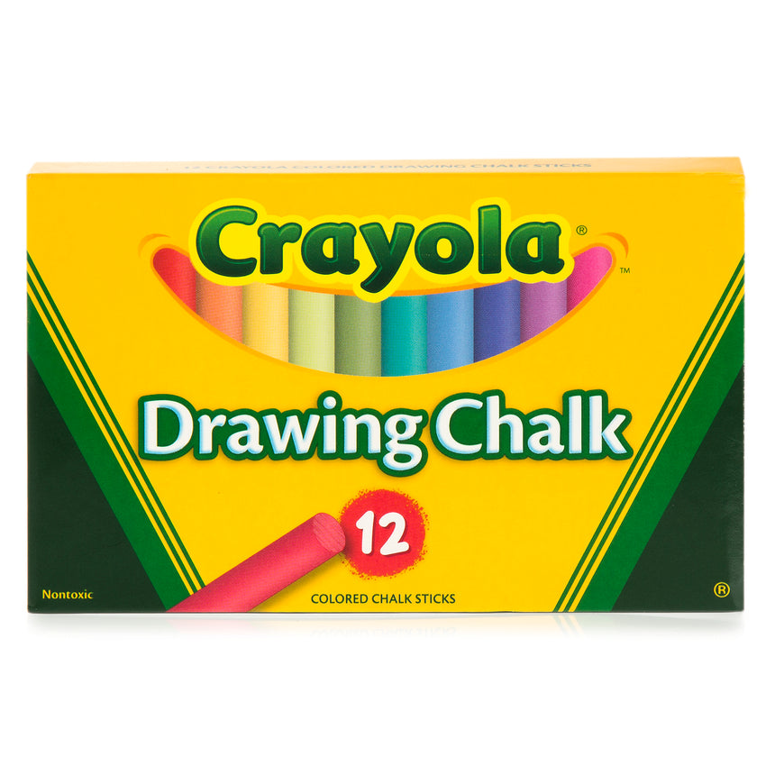 Crayola Colored Drawing Chalk, 12 Assorted Colors, 12 Sticks/Set