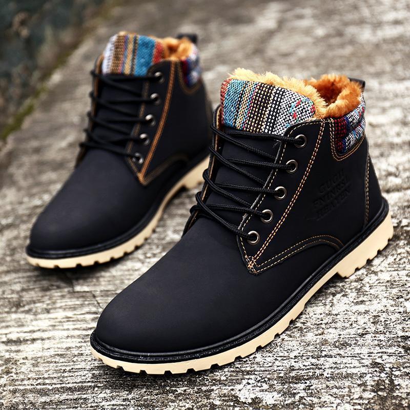 High Top Mens Boots Warm Waterproof 