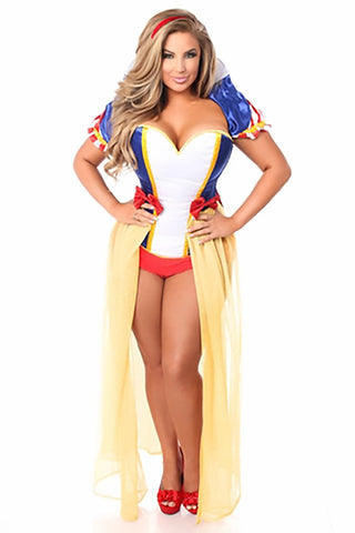 PREMIUM LAVISH SNOW WHITE INSPIRED FOUR PIECE COSTUME