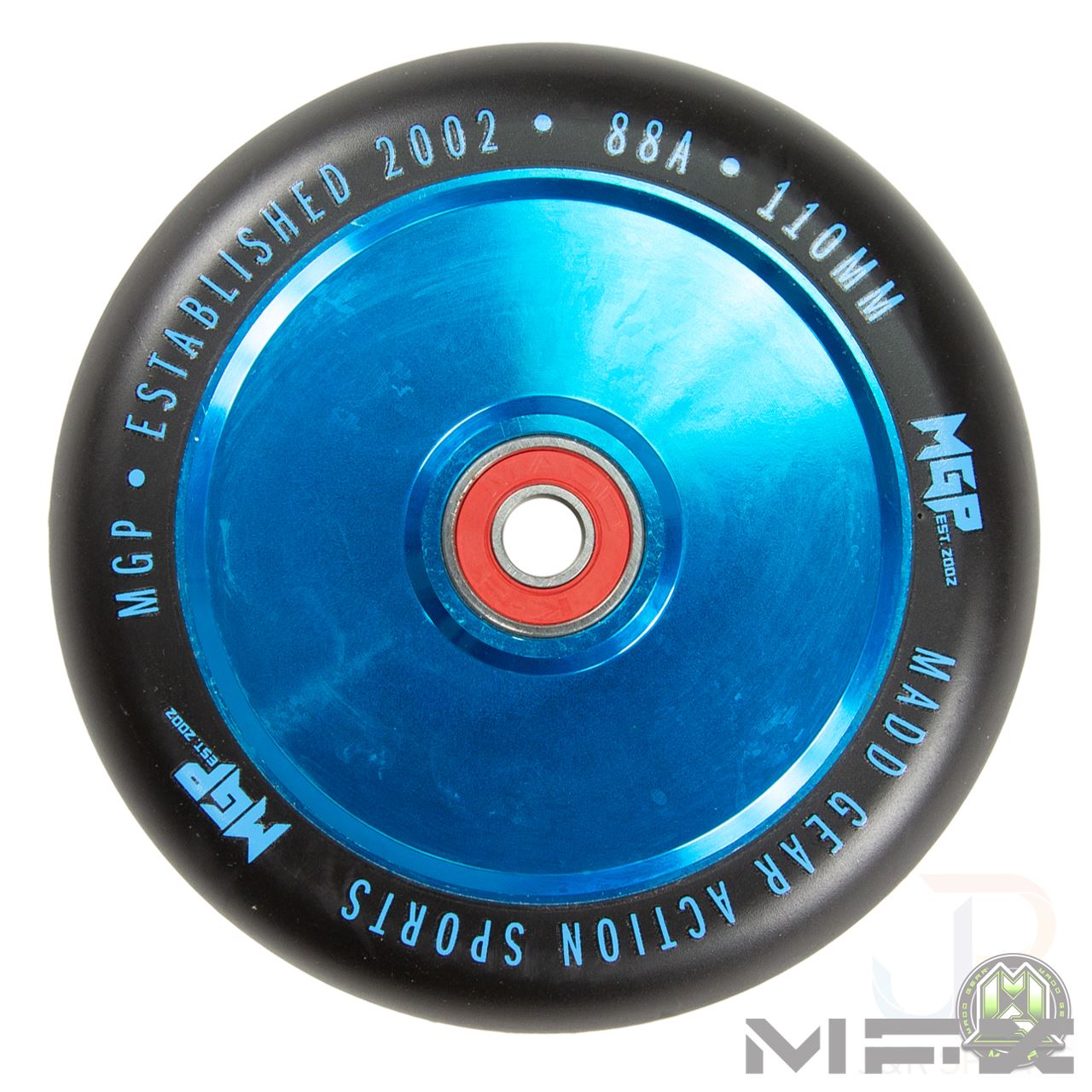 Pair Green Madd MFX Corrupt 110mm hollow core Scooter Wheels 