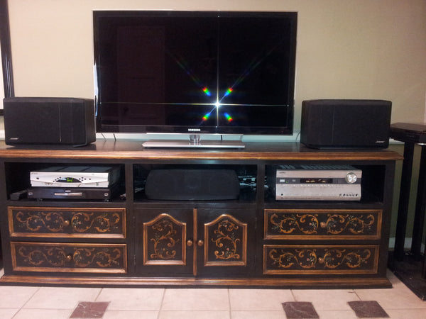 Italian Villa Media Credenza Old World Media Cabinet R