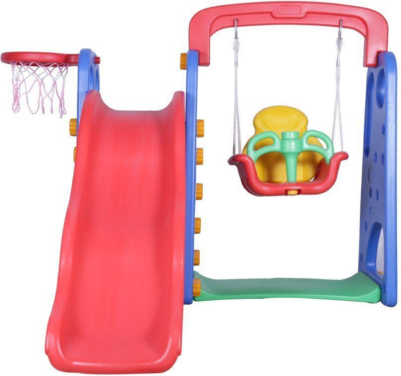 children's slide and swing set