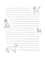 Alphabet Dogs Writing Paper