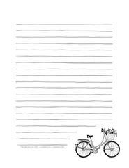 Bicycle writing paper