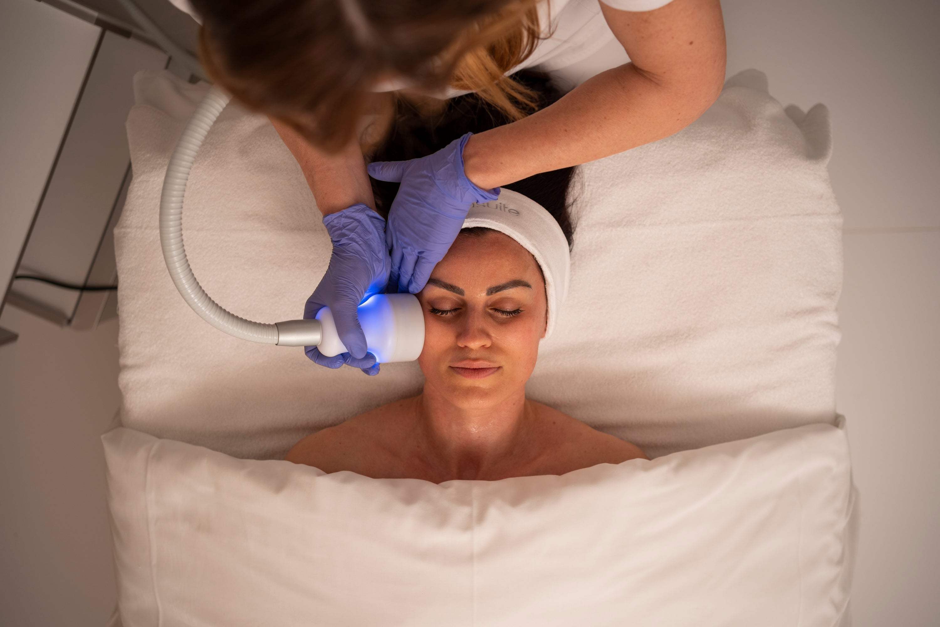 woman getting a facial peel treatment