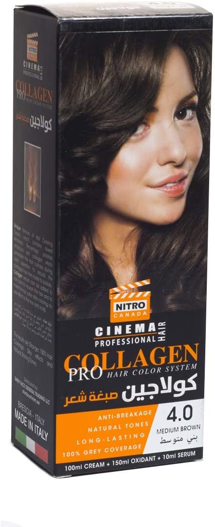 نيترو كندا سينما كولاجين صبغة شعر بني متوسط رقم 4 0 متجر فاء