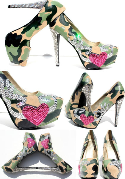 camo high heels for wedding