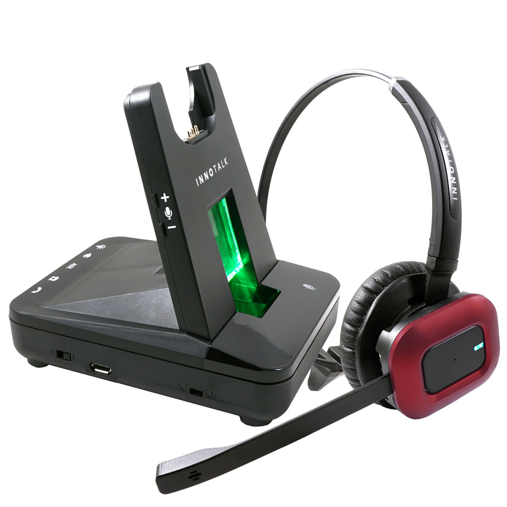 Desk Phone Wireless Headset with Remote Answering Handset Lifter (Explorer)