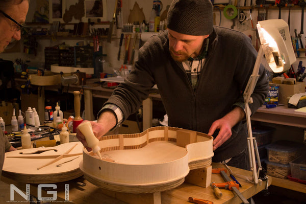 gluing on guitar top