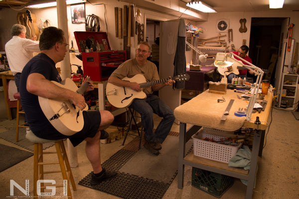 jam at building guitar school