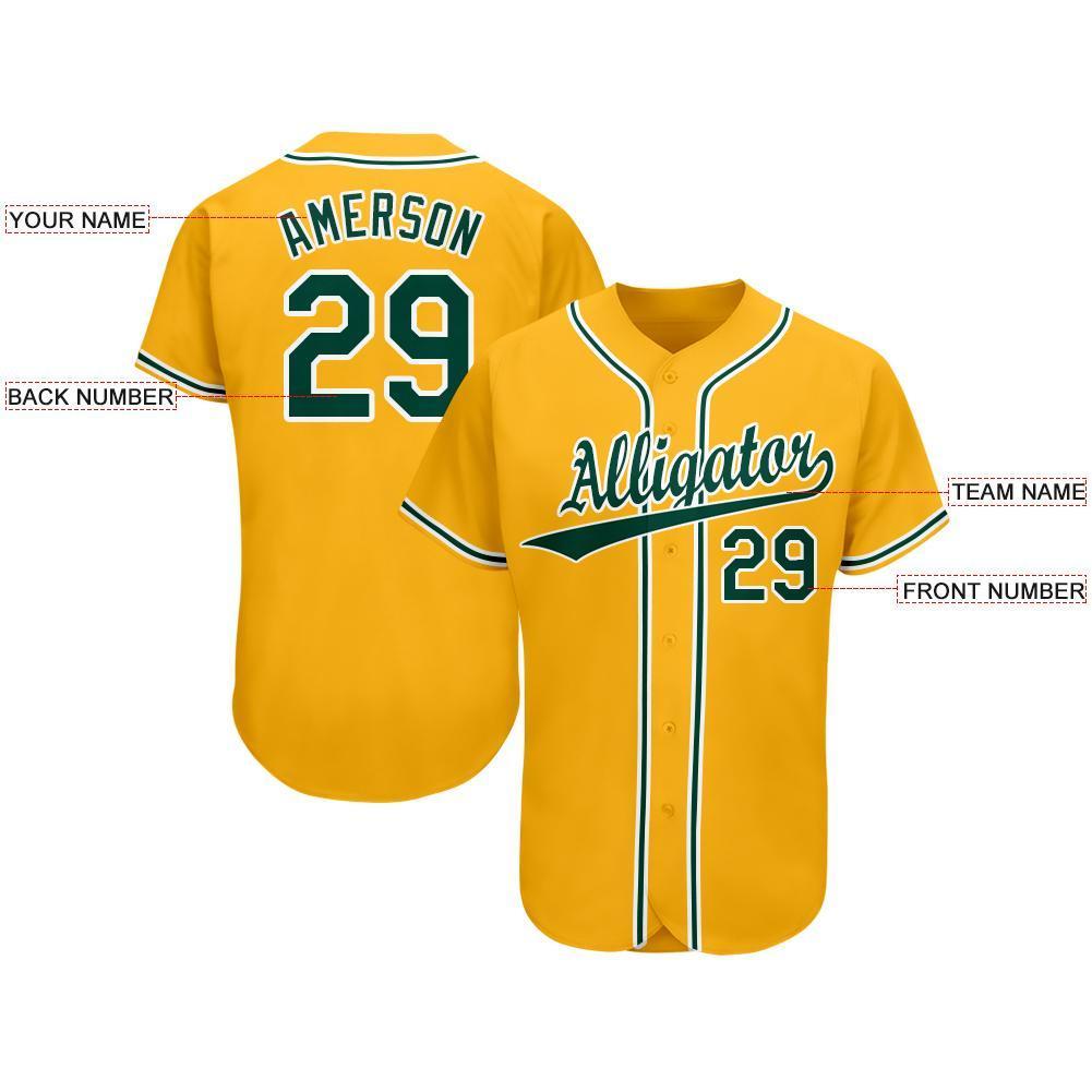 green and gold baseball jerseys