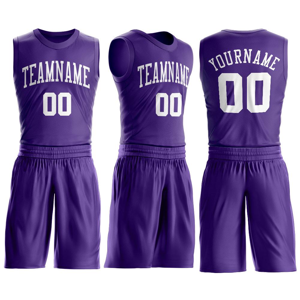 purple and white basketball jersey