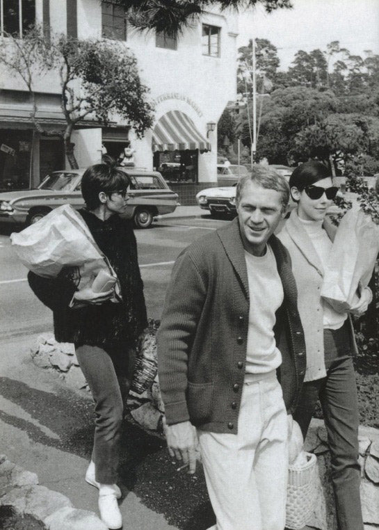 Steve McQueen in his Shawl Cardigan