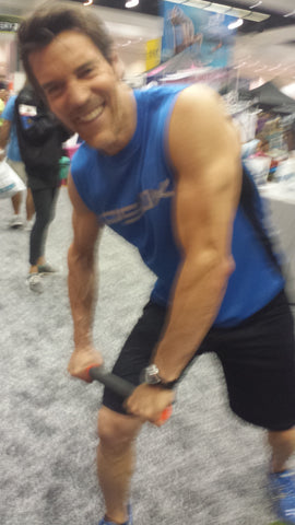 Fitness Trainer Tony Horton Rolling with Tiger Tail