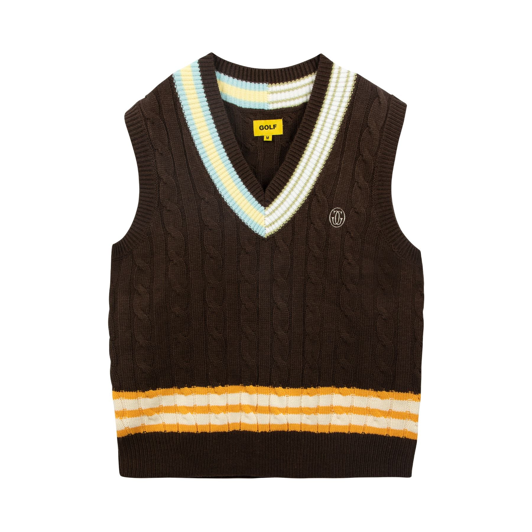 日本製/今治産 Golf wang ニットベスト　GRAND LOGO CRICKET VEST