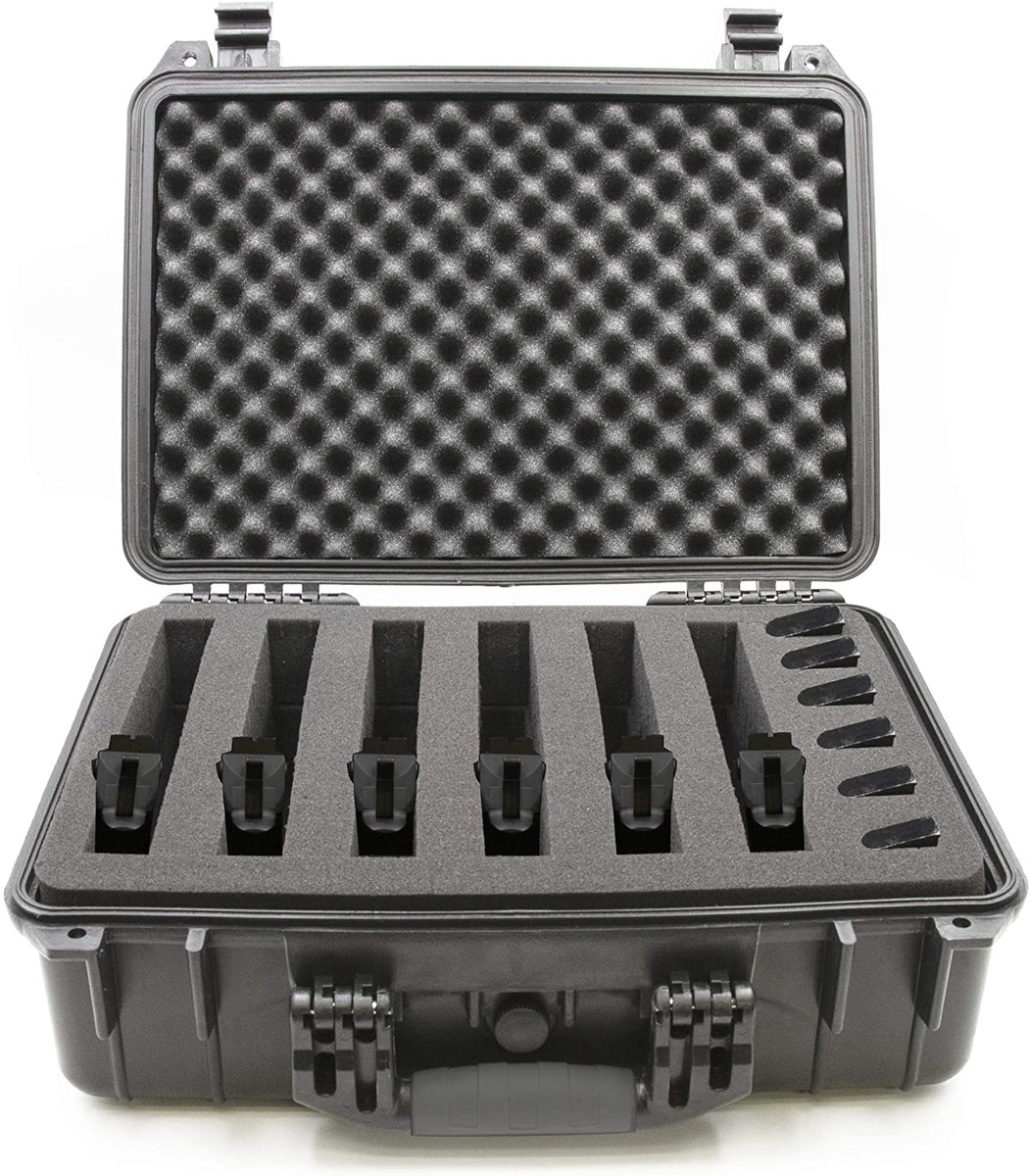 1500D New Tan Armourcase Waterproof 1510 case with 6 pistol handgun foam case 