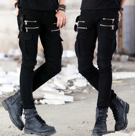 mens skinny jeans with zippers