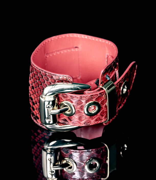 Xenses x Les Jeux du Marquis Red Python Cuffs Large