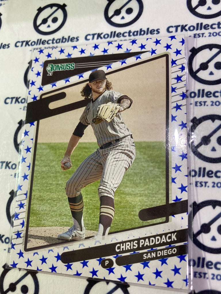 2019 Chris Paddack Players Weekend Topps Game Worn sheriff Jersey Card  #pw136d