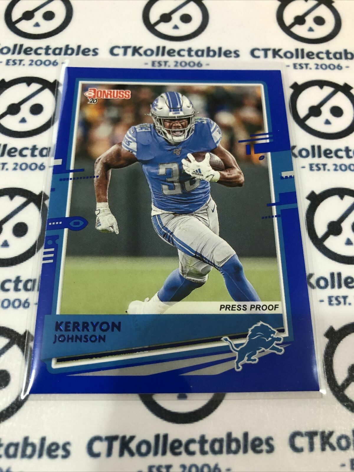 Kerryon Johnson Autographed Detroit Lions 11x14 #3 - 1st NFL Game