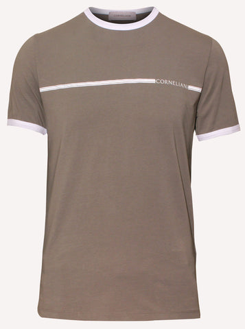 Corneliani reflective logo tshirt
