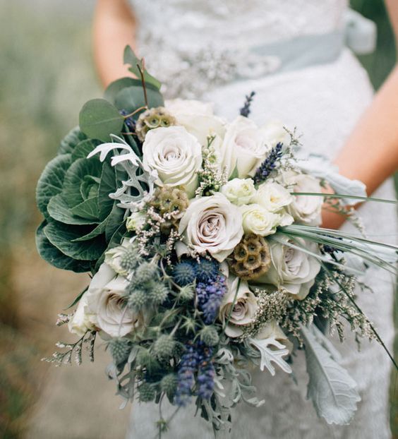 pantone kale wedding bouquet
