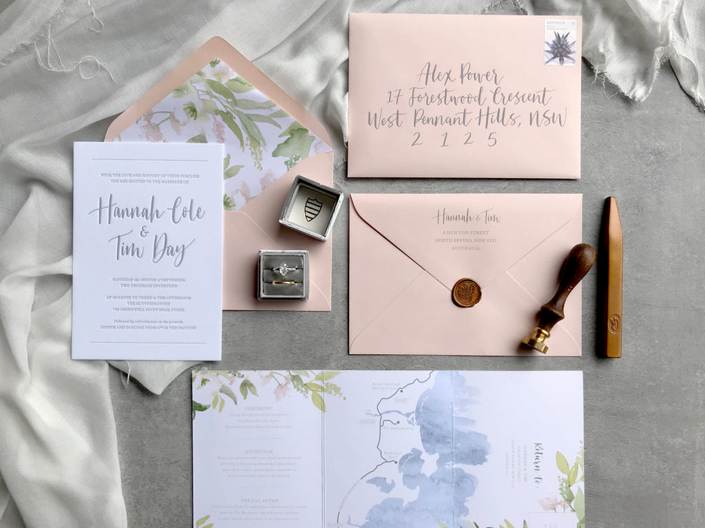 hannah and tim terrace press wedding stationery