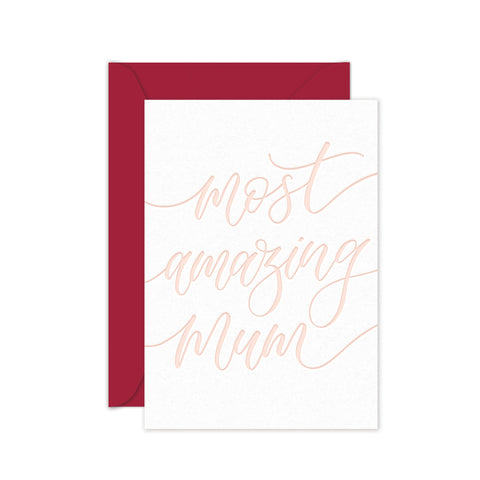 Most Amazing Mum letterpress